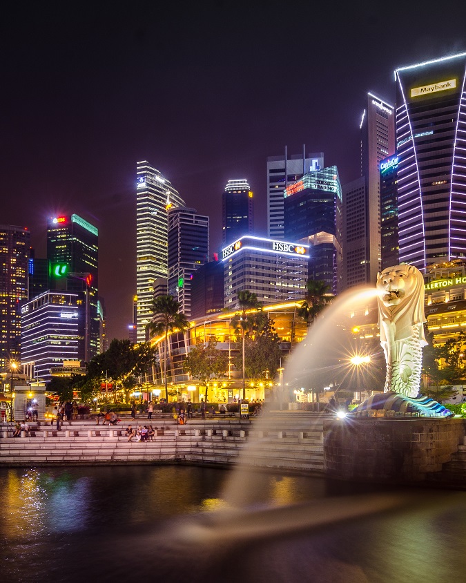 Menikmati Sore Hari di Marina Singapura